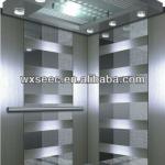 mirror &amp; hairline stainless steel with etching finish passenger lifts SEE-CP301