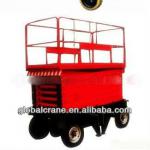 Mobile electric trailer scissor lift of tractor type SJY