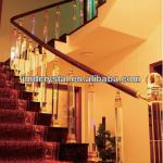 Modern crystal glass aluminum stair baluster JMD-LT-003