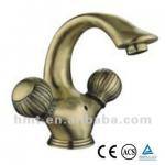 Modern Fashion Double Handles Brass Basin Faucet H123636C-1