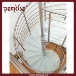 modern indoor stainless steel stair/ staircase with glass tread DMS-1042