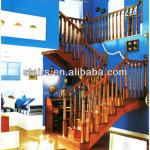 modular U shape solid wood stair LH-WS014