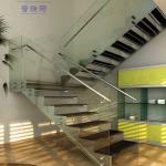 Mordern design glass straight staircase/stairs PR-L01