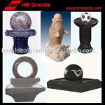 Natural granite garden fountain rolling ball fountain