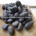 Natural River pebble black Black river pebbles