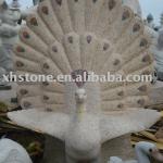 natural stone hand carved animal sculptures stone peacock XH-688