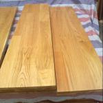 Natural white oak wood stair treads(finger jointed) with slip strip for stairs bull nose/half bull nose HW-ST-010