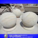 Nature yellow vein sandstone stone balls SG-D349