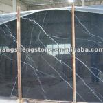 Nero marquina black marble flooring price KS0010