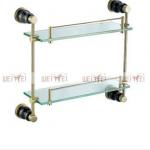 new bathroom corner shelves glass shelf with black stone WM9822