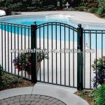 new style and good qualitity wrought iron pool gate design WSDM POOL 002