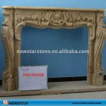 Newstar caved white marble fireplace marble fireplace