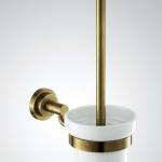 nice golden color stand wear toilet brush holder 72610