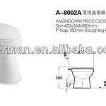 One-Piece Floor-type Toilet Bowl A-8002A