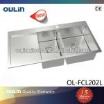 OULIN new arrival Handmade kitchen sinks stainless steel OL-FCL202L OL-FCL202L