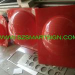 outdoor acrylic foamed red sphere lightbox sign SM-004