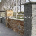 outdoor grey natural stone pillar XY-P013N-1