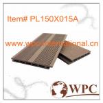 Outdoor hollow perforated with ridge 15 mm thick, 150 mm wide environmental protection plastic wood ceiling(PL150X015A) PL150X015A