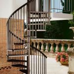 Outdoor Round Steel Stairs M70