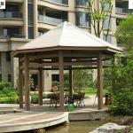 outdoor wood plastic composite decorative arbors SGB-D