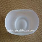 Oval glass soap dish G0003