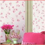 Pink Elegant Floral Design Country Style Vinyl Wall Paper NPP236307