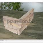 pink sandstone cultural stone corner