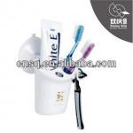 plastic toothpaste and toothbrush holder set SQ 1927