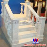 Polishing Surface Natural Stone Marble Staircase Balustrade wfcm