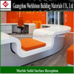 popular design solid surface reception top solid surface receiption top