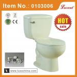 Porcelain siphonic color two piece toilet set 0103006