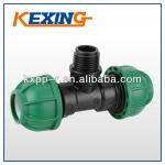 PP Compression Fitting male Threaded Tee PN 10 2003