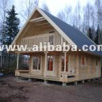 Prefabricated wooden log house (weekend house)