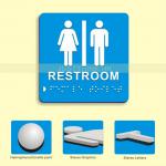 Professional Customized Braille Restroom Door Signs FZ-BDS11413 FZ-BDS11413