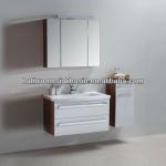 pvc bathroom cabinet MDF bathroom vanity , ceramic basin , mirror faucet VT1073