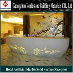 reception desk solid surface receiption top