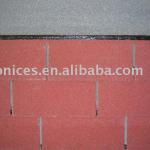 Red 3-tab asphalt shingle