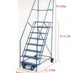 Rolling Steel Step Ladder(manufacturer) RF-RL6