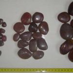 Round cobble stone dark red color pebble GL-Pebblestone