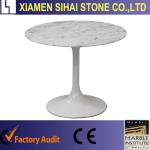 Round white marble table tops marble table