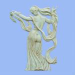 Sandstone relief - Antique style fairy relief wall sculpture S2019