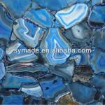 Semi precious stone blue agate slabs SY02-007