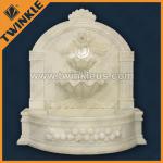 Simple White Marble Double Shell Wall Fountain WGF-1