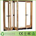 sliding and folding wood glass window folding window