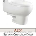 south america toilet,siphonic one piece toilet,s-trap,250mm and 300mm roughing-in A201