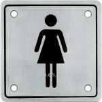 SP002 SIGN PLATE-WASHROOM(customizable) / Brushed Stainless Steel SP002