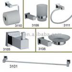 Square base brass or zinc bathroom accessories 01.01.003100