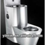 Stainless steel combination prison one piece public vandal resistant toilet Stainless steel toilet YT-89T209P-M