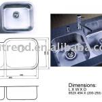 Stainless steel kitchen sink for sanitary ware S00AF854