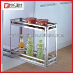 Stainless Steel Kitchen Two-layer Soft-closing Drawer BasketWF-N1076 WF-N1076